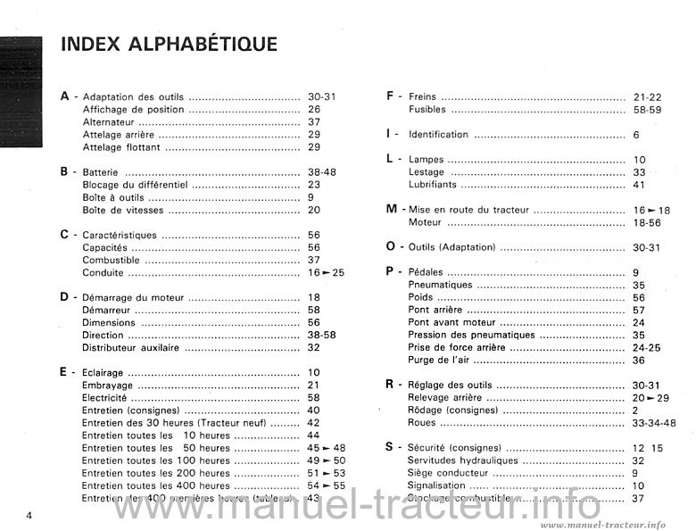 Extrait de la notice technique - Guide d'entretien RENAULT 32-12 32-14 D