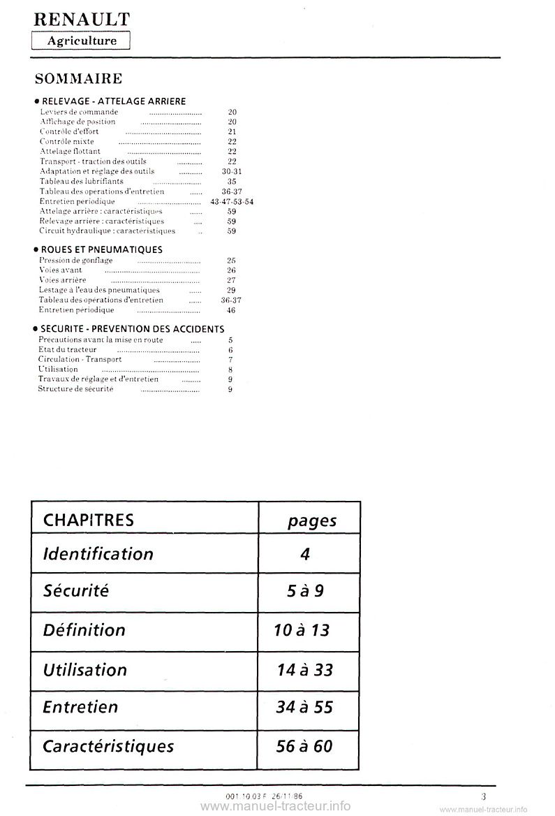 Troisième page du Guide entretien Renault 50-12 LB