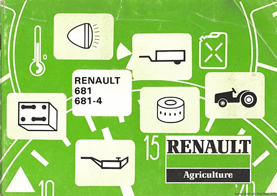 Première page de la revue technique - Guide d'utilisation et d'entretien des tracteurs RENAULT 681 681.4