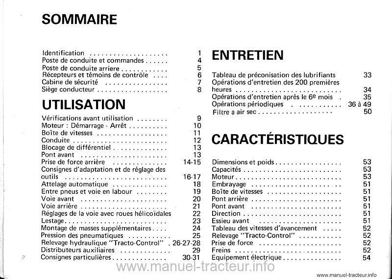 Troisième page du Guide entretien Renault 851s 851-4s