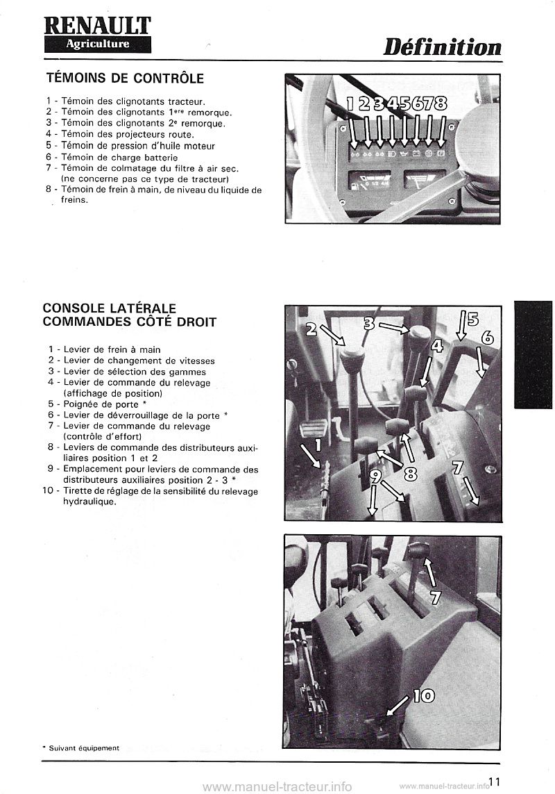 Cinquième page du Guide entretien RENAULT 95.12 95.14 RS 9512 9514