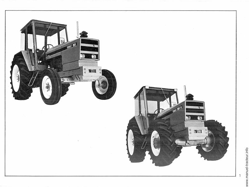 Page 2 du manuel d'atelier - Guide d'utilisation et d'entretien des tracteurs RENAULT 951 951.4