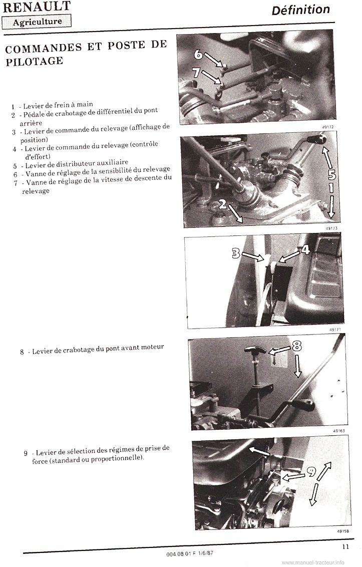 Sixième page du Livret entretien Renault 55-12 55-14 LB