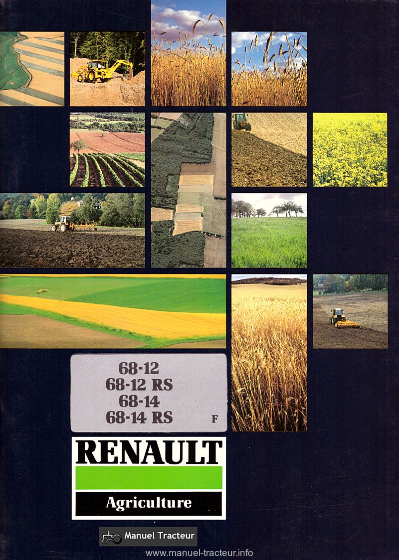 Première page de la revue technique - Livret entretien tracteur Renault 68-12 68-14 RS