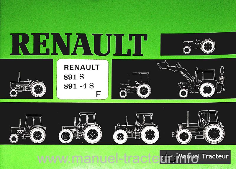 Première page de la revue technique - Livret d'entretien Renault 891s 891.4s