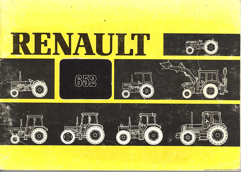 Première page de la revue technique - Manuel d'utilisation et d'entretien pour le RENAULT 652
