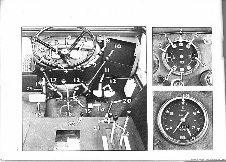 Extrait de la notice technique - Manuel d'utilisation et d'entretien pour le RENAULT 652