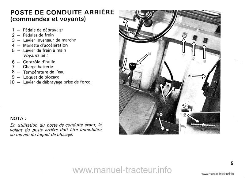Dernière page de l'aperçu du Livret d'utilisation et d'entretien des tracteurs RENAULT 1181.4s