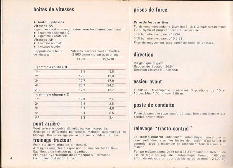 Extrait de la notice technique - Guide d'utilisation et d'entretien pour le RENAULT 96