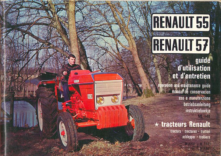 Première page de la revue technique - Guide d'utilisation et d'entretien pour le RENAULT 55 et 57