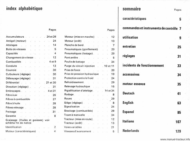 Extrait du guide de réparation - Guide d'utilisation et d'entretien pour le RENAULT 55 et 57