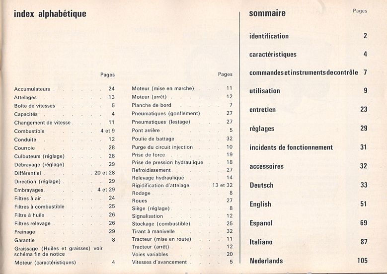 Extrait du guide de réparation - Guide d'utilisation et d'entretien pour les RENAULT 53, 56, 456, 51 et 61