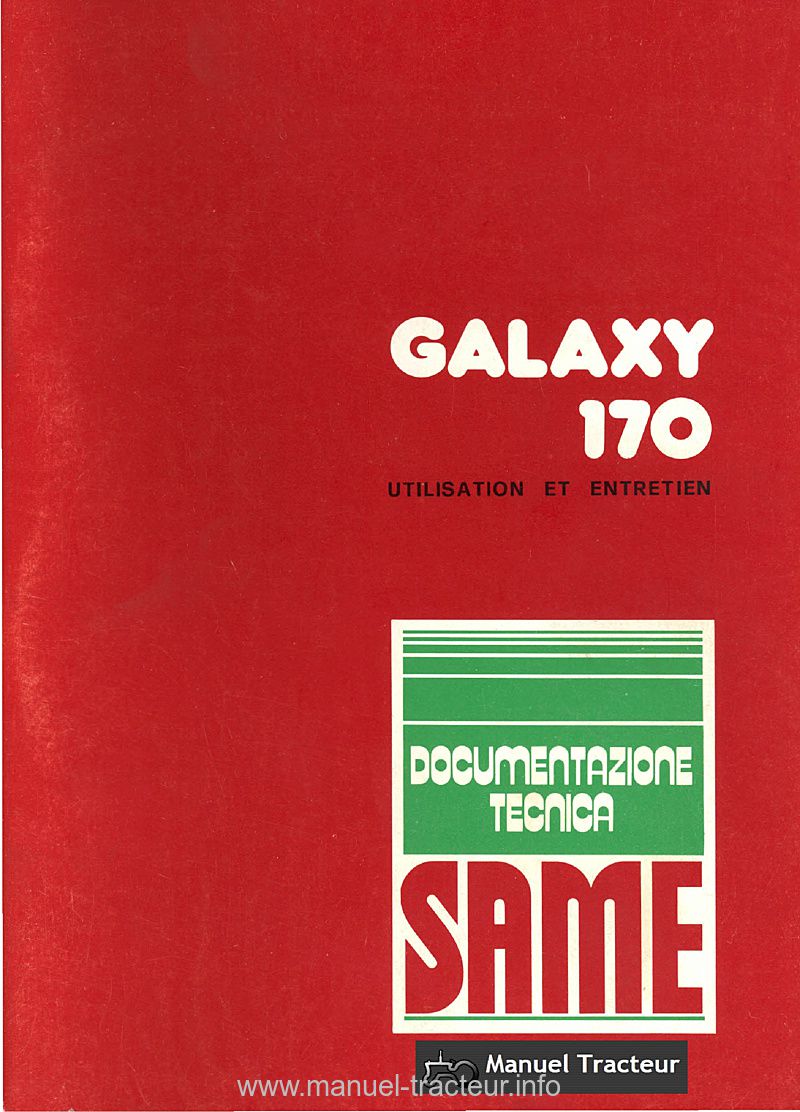 Première page de la revue technique - Guide d'utilisation du Same Galaxy 170