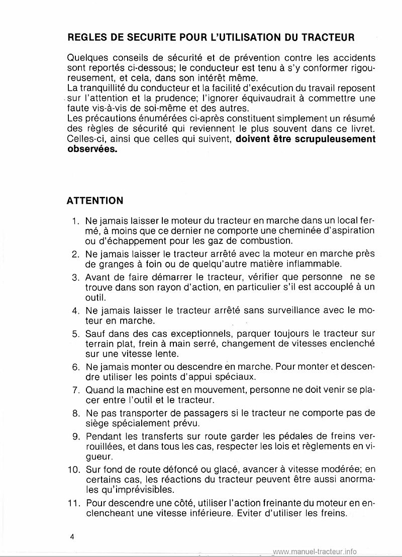 Extrait de la notice technique - Guide d'utilisation du Same Galaxy 170