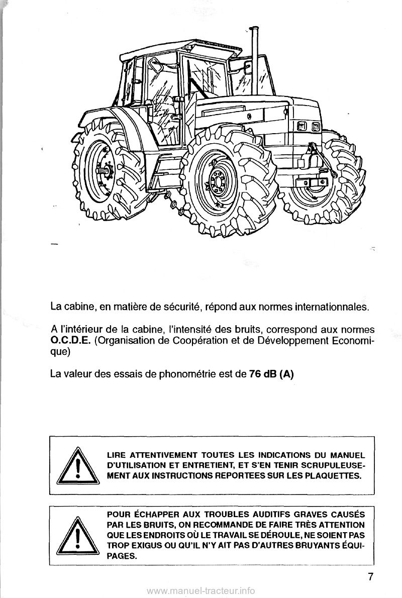 Page 1 du sommaire - Livret entretien tracteur Same ANTARES II 110 130