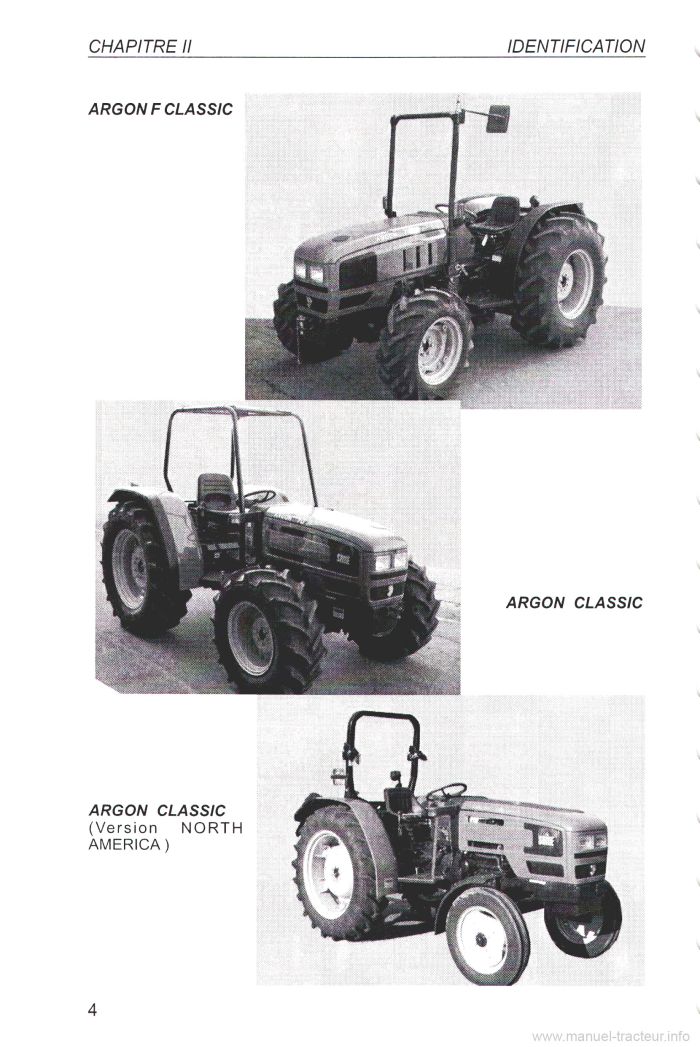 Huitième page du Livret Entretien tracteurs Same Argon 55 F55 70 F70