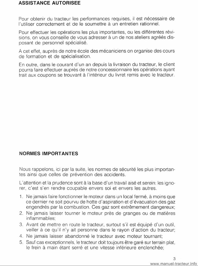 Extrait du guide de réparation - Livret entretien Same Explorer 60 70 80