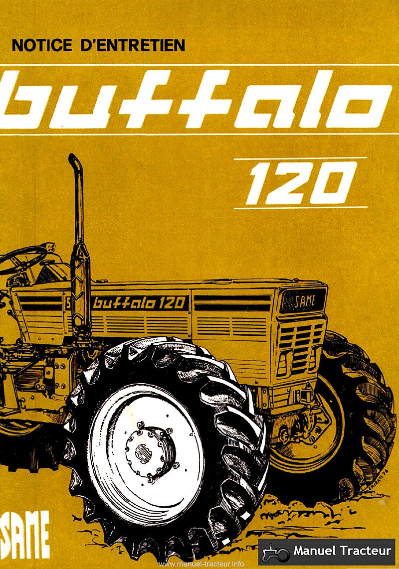 Première page du Notice d'entretien et d'utilisation tracteur Same Buffalo 120