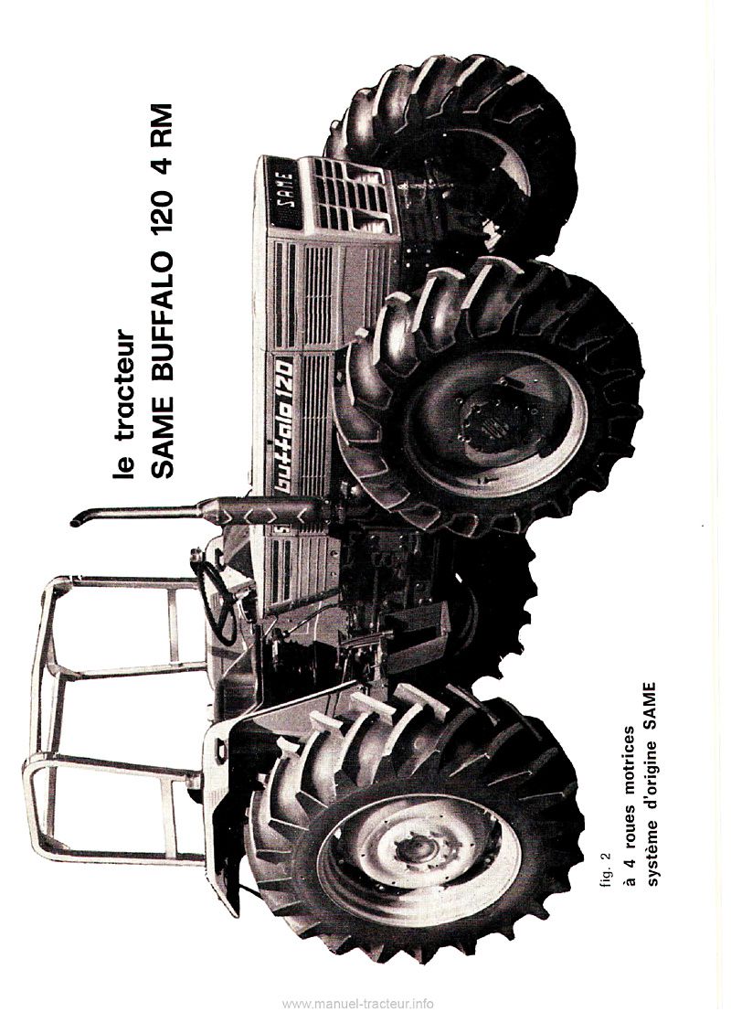 Quatrième page du Notice d'entretien et d'utilisation tracteur Same Buffalo 120