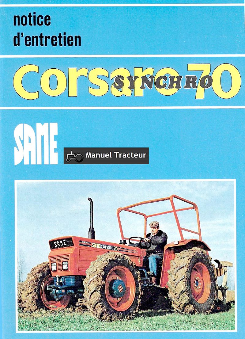 Première page du Notice d'entretien et d'utilisation tracteur Same Corsaro 70 Synchro