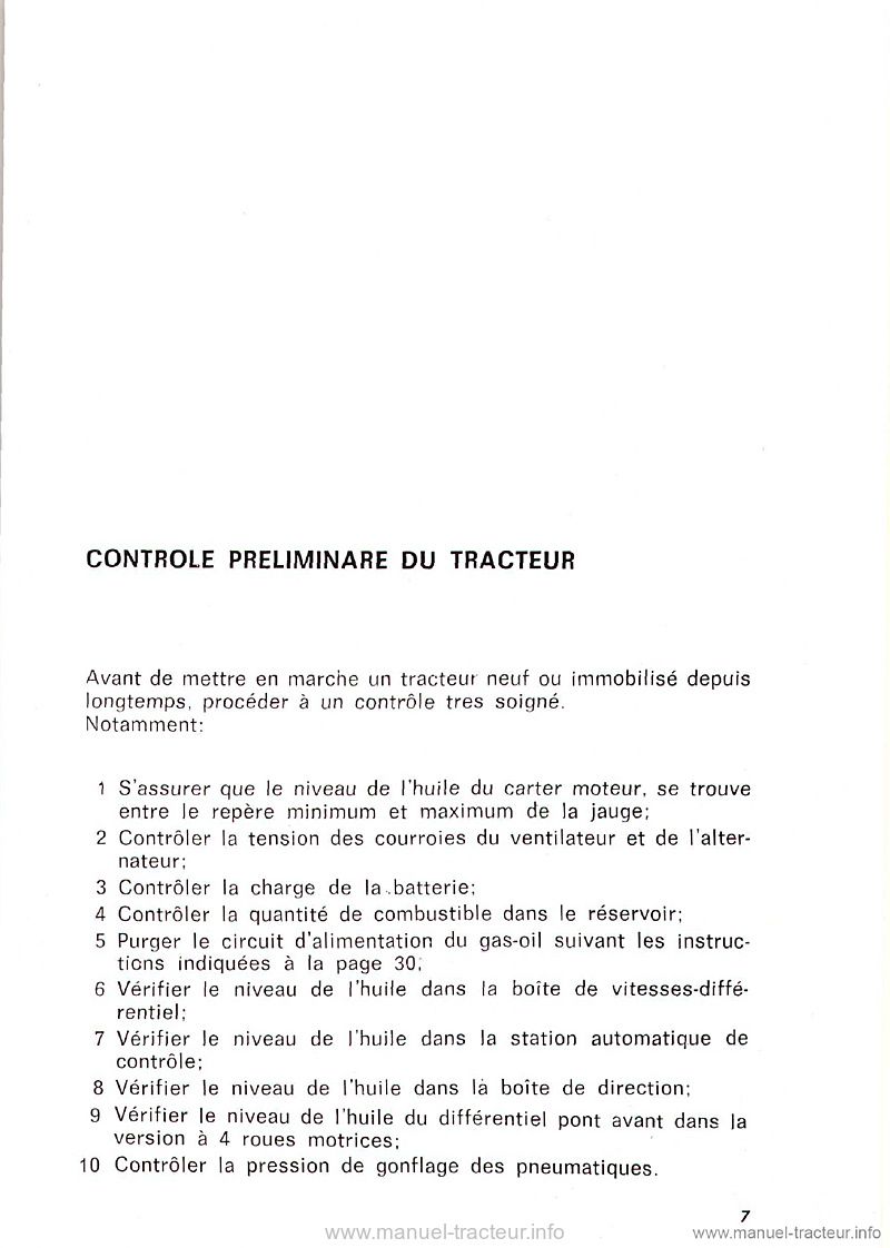 Extrait du guide de réparation - Livret d'entretien Same Delfino 35