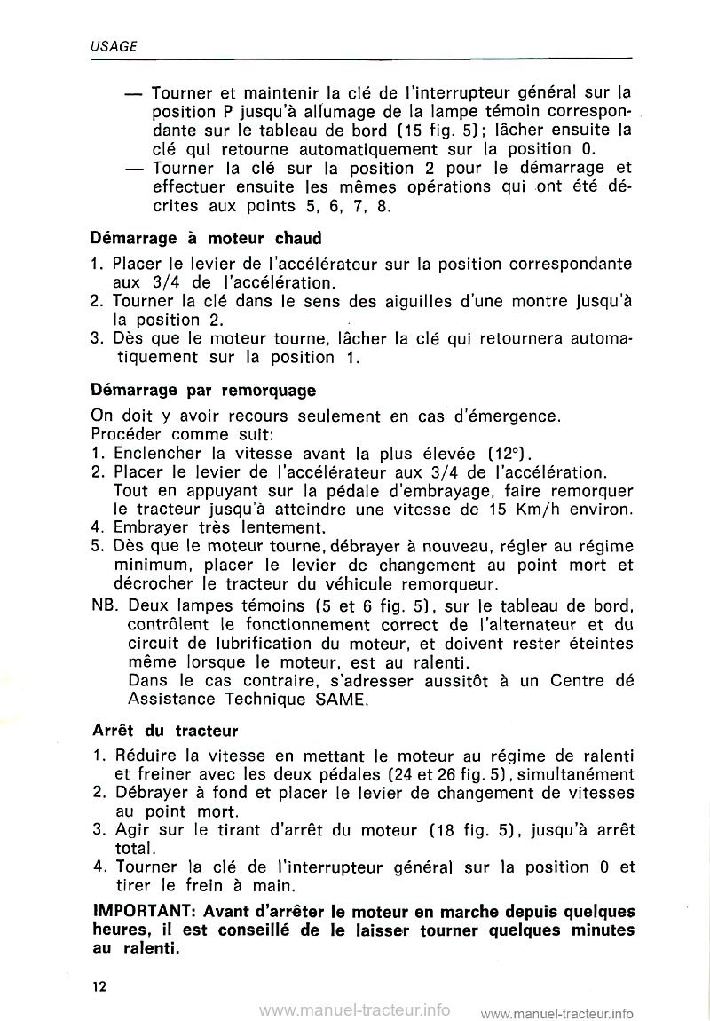 Dernière page de l'aperçu du Notice d'entretien Same Jaguar 95 export