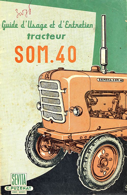 Première page de la revue technique - Guide entretien Someca SOM 40