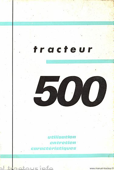 Page 1 du sommaire - Guide d'entretien Someca 500
