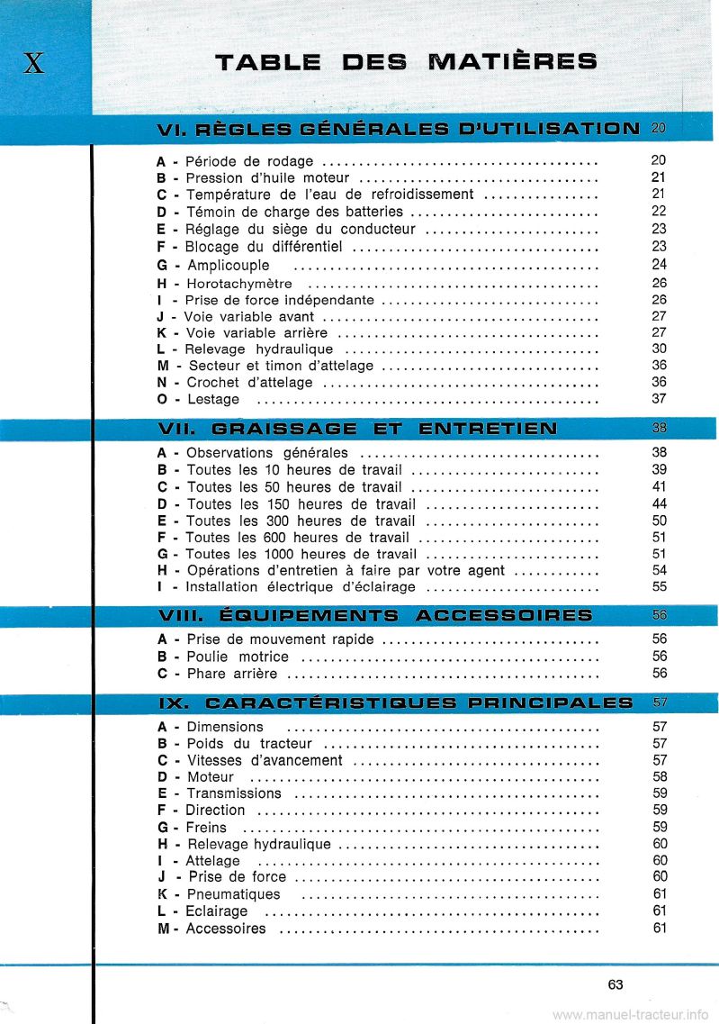 Troisième page du Guide entretien SOMECA 715