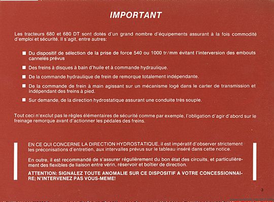 Extrait de la notice technique - Notice d'entretien Someca 580