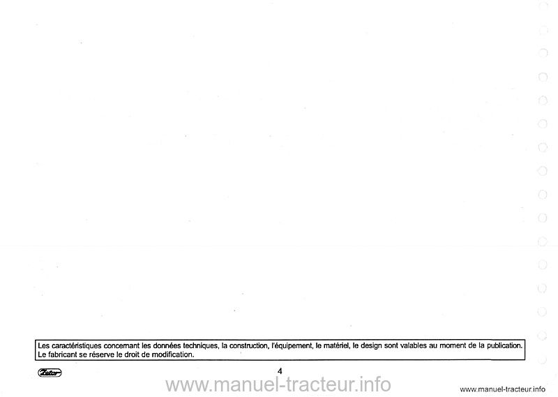 Page 2 du manuel d'atelier - Guide d'entretien Zetor Z6421 Z6441 Z7421 Z7441 Z8421 Z8441