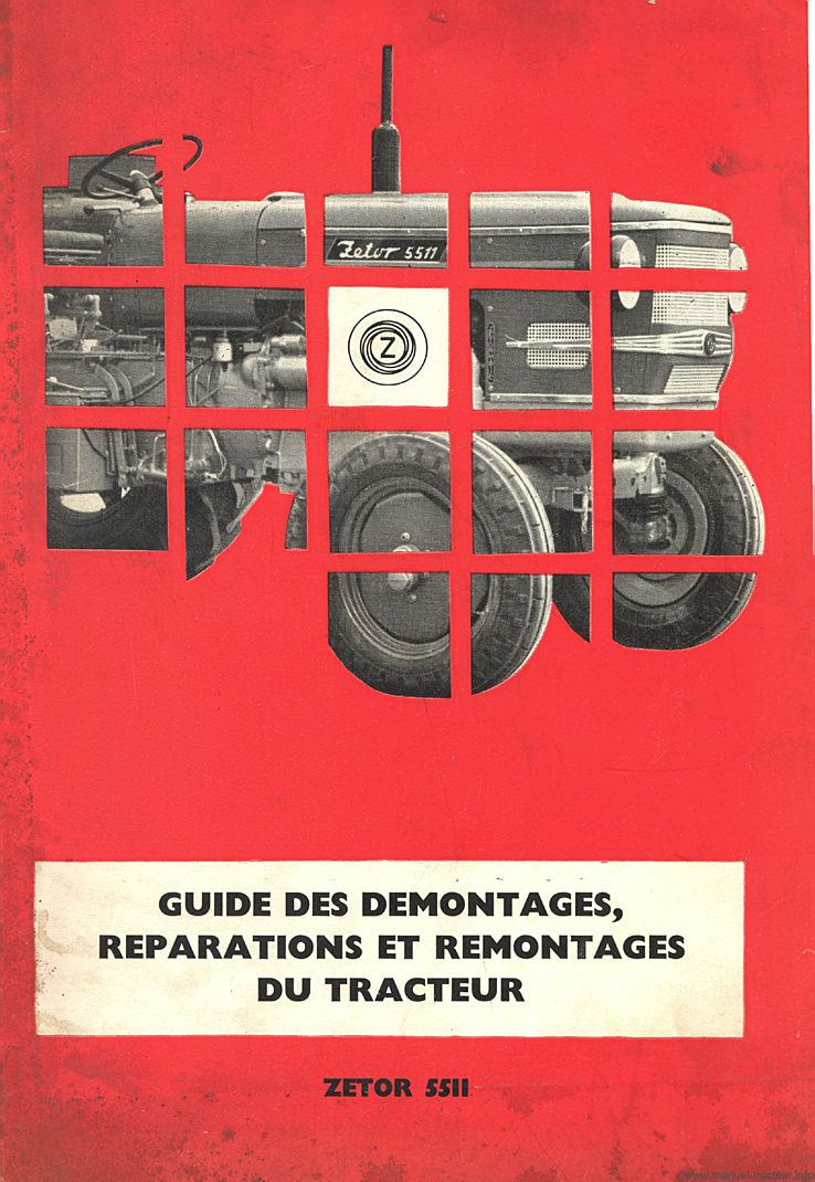 Première page de la revue technique - Guide de réparation Zetor 5511