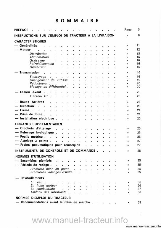 Extrait du guide de réparation - Notice d'emploi et d'entretien tracteurs Landini R 8000 special