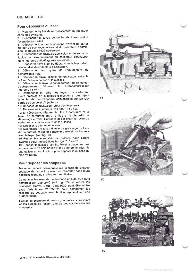 Sixième page du Manuel de réparation Moteurs Perkins 3.152 D3.152 3.1522 3.1524 T3.1524