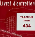 livret d'entretien tracteur Mc Cormick international 434