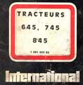 Livret d'entretien tracteur international IH 645 745 845