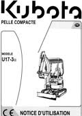 Notice d'utilisation pelle compacte Kubota U17-3 alpha