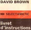 Livret instructions tracteur David Brown 990 Selectamatic et Livedrive