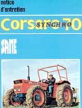 Notice d'entretien et d'utilisation tracteur Same Corsaro 70 Synchro