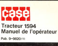 Livret d'utilisation tracteur case 1594