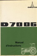 manuel instruction tracteur deutz 7006