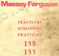 Catalogue de pièces détachées tracteur Massey Ferguson 155 158 