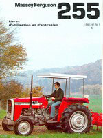 tracteur  Massey Ferguson 255 livret d'entretien