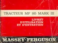 tracteur massey ferguson 165 Mark III livret d'entretien