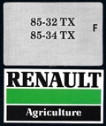 Livret d'entretien et d'utilisation tracteur Renault 85-32TX 85-34TX