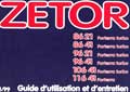 Guide entretien tracteur Zetor 8621 8641 9621 8641 10641 11641